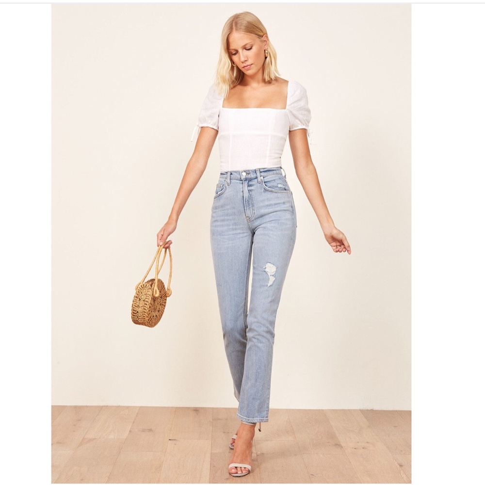 Reformation Liza High Straight Jean, Sz 28